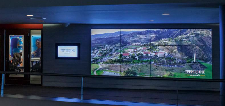 Pepperdine, Video Wall, Digital Signage, Toshiba, Johnnie's Office Systems
