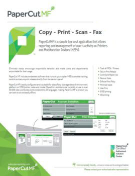 Papercut, Mf, Ecoprintq, Johnnie's Office Systems