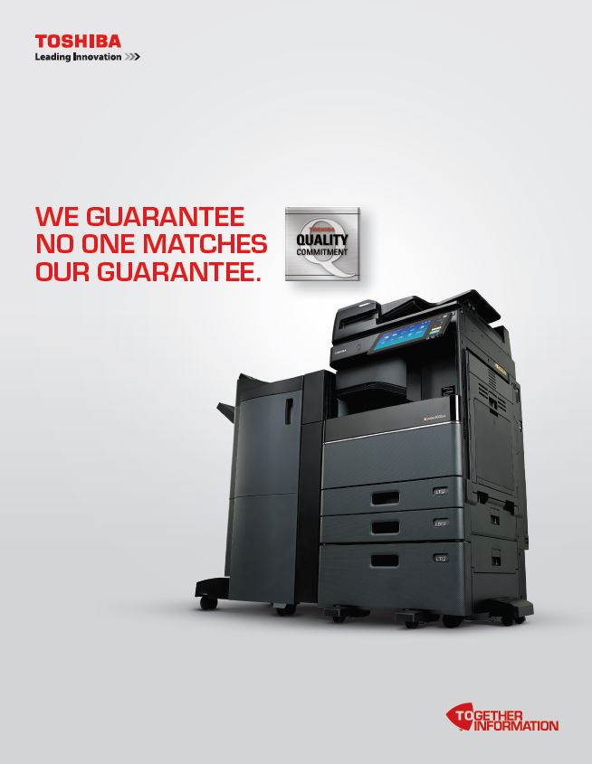 Toshiba Quality Commitment, guarantee, Toshiba, Johnnie's Office Systems